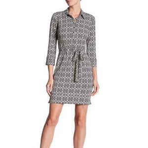 Donna Morgan belted jersey dress
